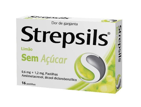 Strepsils Limão sem açúcar, 1,2/0,6 mg x 16 pst - Farmácia Saldanha