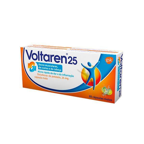 Voltaren 25, 25 mg x 20 cáps mole - Farmácia Saldanha