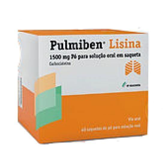 Pulmiben Lisina, 1500 mg x 40 pó sol oral saq - Farmácia Saldanha