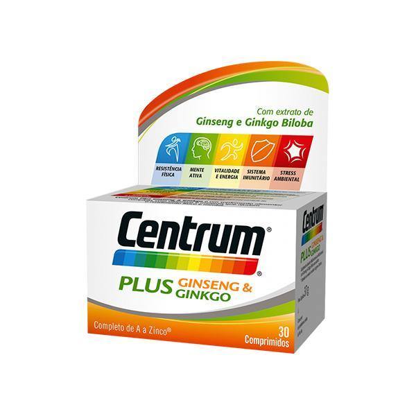 Centrum Plus Ginseng Ginkgo Compx30 comps - Farmácia Saldanha