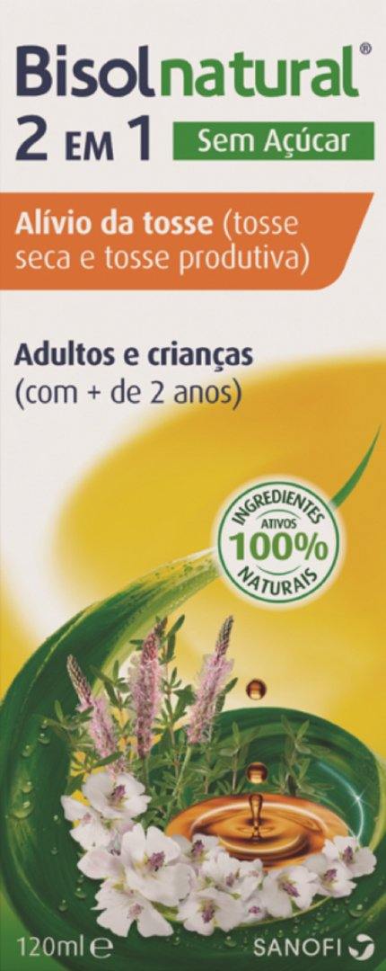 Bisolnatural 2em1 Xar S/Acucar 120ml xar mL - Farmácia Saldanha