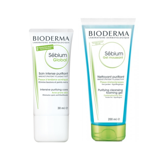 Bioderma Sébium Global Creme rosto concentrado + Gel Moussant - Farmácia Saldanha