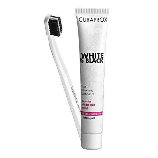 Curaprox White is Black Kit Pasta de dentes 90 ml + Escova de dentes - Farmácia Saldanha