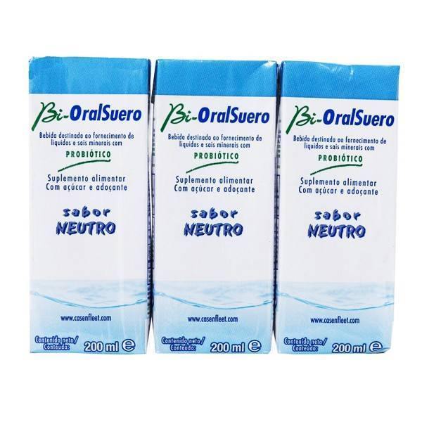 Bi-Oralsuero Sol Or 200ml X3 Neutro sol oral frasco - Farmácia Saldanha