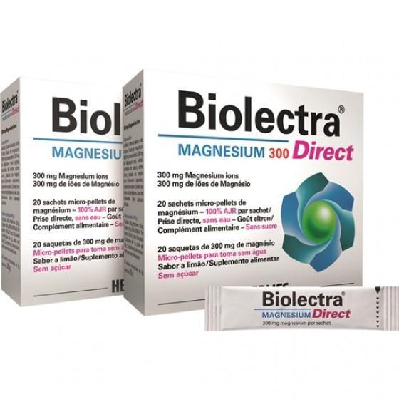 Biolectra Magnesi Saq 300 Direct X 20 pó sol oral saq - Farmácia Saldanha