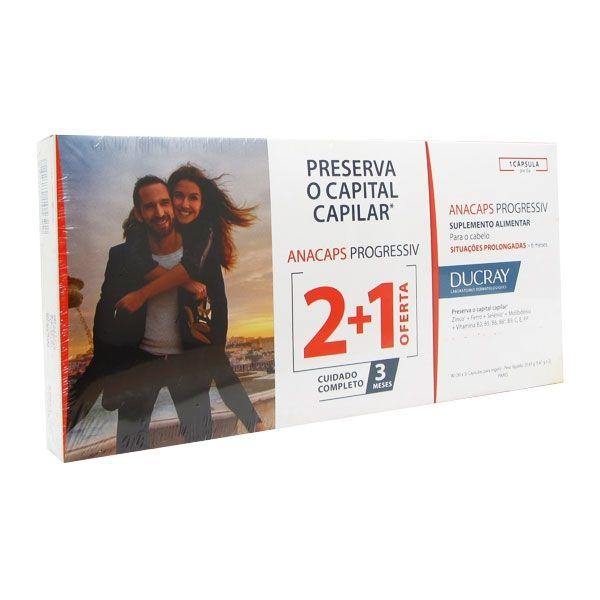 Ducray Anacaps Progressiv Trio cápsula 3 x 30 Unidade(s) - Farmácia Saldanha