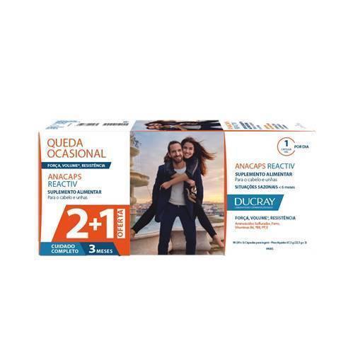 Ducray Anacaps Reactiv Trio cápsula 3 x 30 Unidade(s) - Farmácia Saldanha