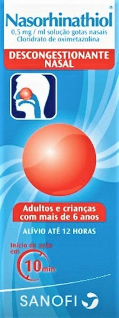 Nasorhinathiol, 0,5 mg/mL-15 mL x 1 sol nasal conta-gotas - Farmácia Saldanha