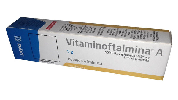 Vitaminoftalmina A, 27,5 mg/g- 5 g x 1 pda oft bisnaga - Farmácia Saldanha